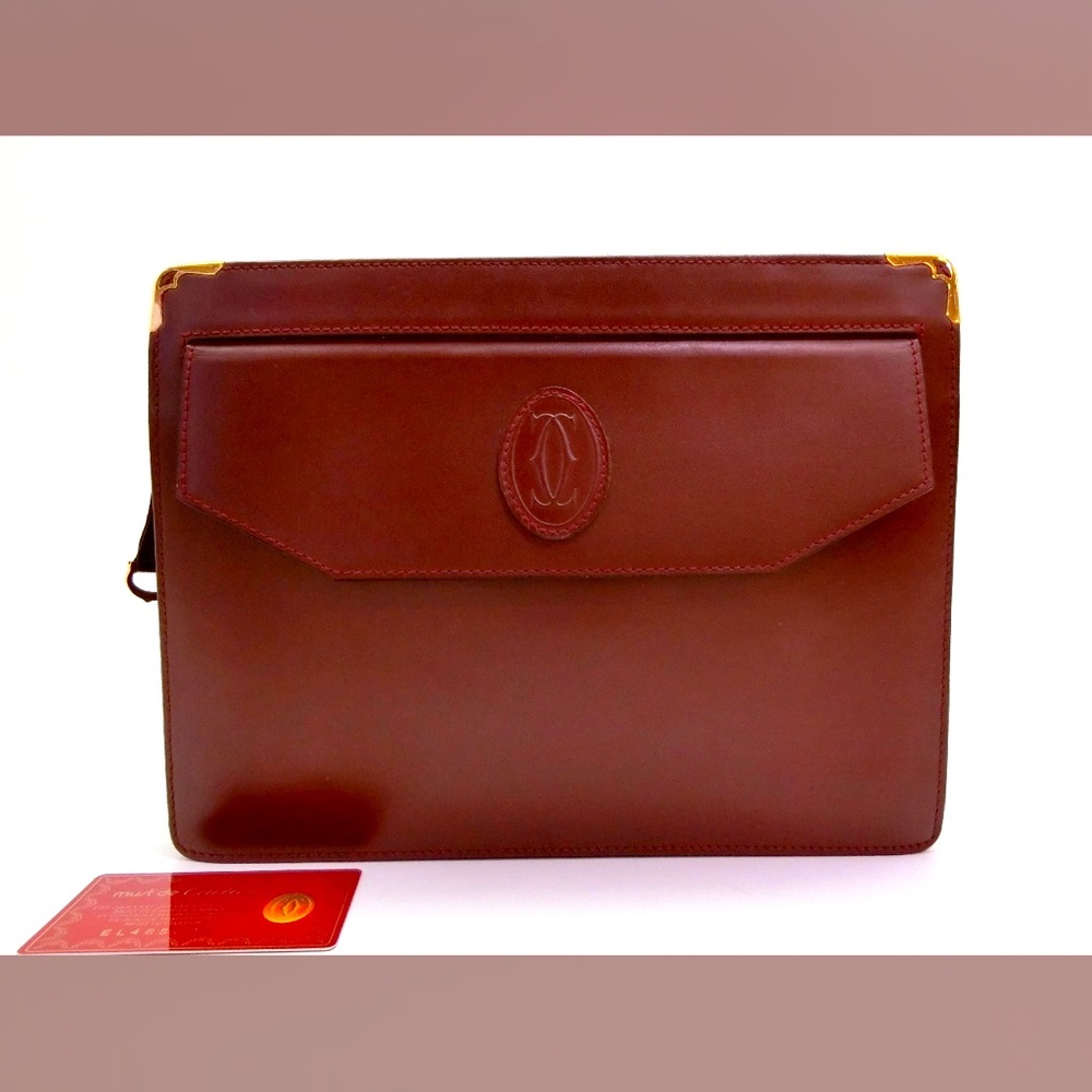 Authentic Cartier  Leather Clutch